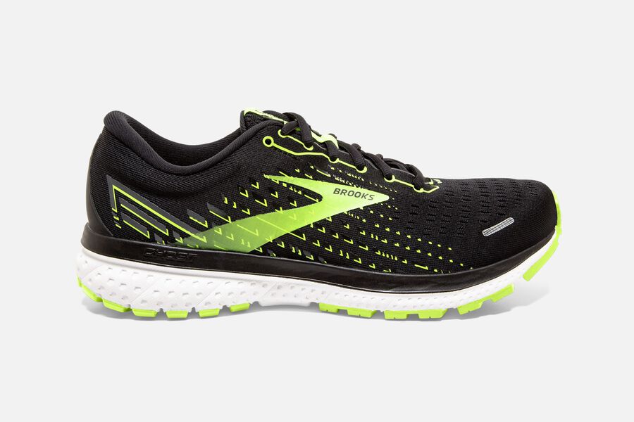 Brooks Running Shoes - Ghost 13 Road Mens - Black/Green - GSD-397521